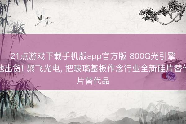 21点游戏下载手机版app官方版 800G光引擎落地出货! 聚飞光电， 把玻璃基板作念行业全新硅片替代品