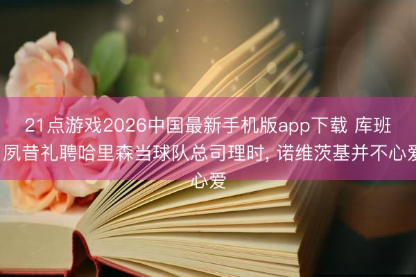 21点游戏2026中国最新手机版app下载 库班: 夙昔礼聘哈里森当球队总司理时， 诺维茨基并不心爱